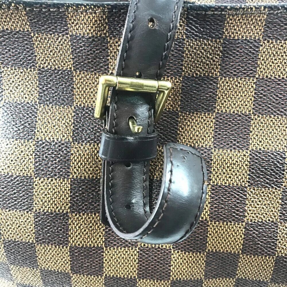 LOUIS VUITTON Damier Chelsea Tote Bag Shoulder Bag Canvas Ebene Brown - Picture 8 of 16
